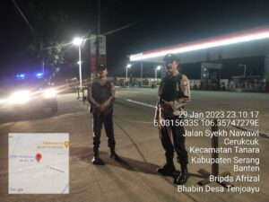 Kegiatan Rutinitas polsek Tanara Tingkatkan Patroli Malam Sampai Dini Hari, Mencegah Tindak Kejahatan dan Gangguan Kamtibmas