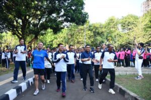 Korlantas Gelar Olahraga Bersama di HUT ke-68 Lalu Lintas Bhayangkara