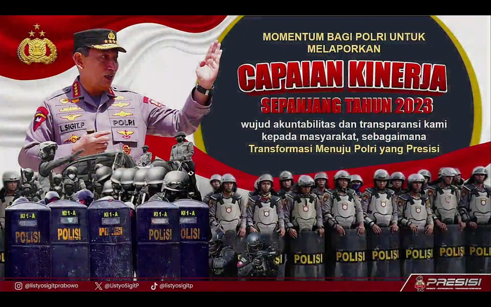Polri Gelar Rilis Akhir Tahun, Paparkan Capaian Kinerja 2023