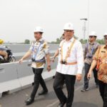 Uji Coba, Pj Bupati Tangerang Bersama Kepala DBMSDA Pantau Operasional Flyover Cisauk