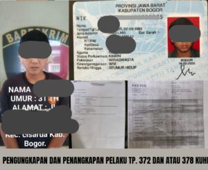 Polsek Cisarua Ungkap dan Tangkap Pelaku Tindak Pidana Penipuan Kendaraan Roda 4″