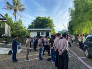 Polda Banten Gelar Apel Kesiapan Pengamanan Rapat Pleno Rekapitulasi Tingkat Provinsi