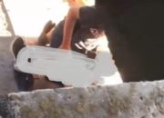 Asyik Indehoy di Bangunan Mangkrak Pasangan Muda Mudi Diarak Ke Rumah Ketua RT