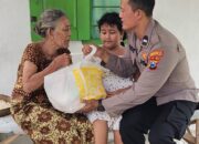 Bhabinkamtibmas Tulangan Ini Ajarkan Putrinya Peduli Sesama
