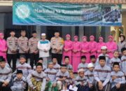Kapolsek Taman Beserta Bhayangkari Gelar Bakti Sosial Berikan Santunan Anak Yatim