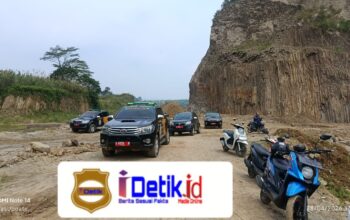 ​Satpol PP Jawa Barat Segel Tambang Ilegal di Cigudeg, Alat Berat Dipasang PPNS Line